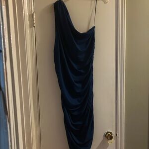 Sofia by Sofia Vergara One Shoulder Navy Dress